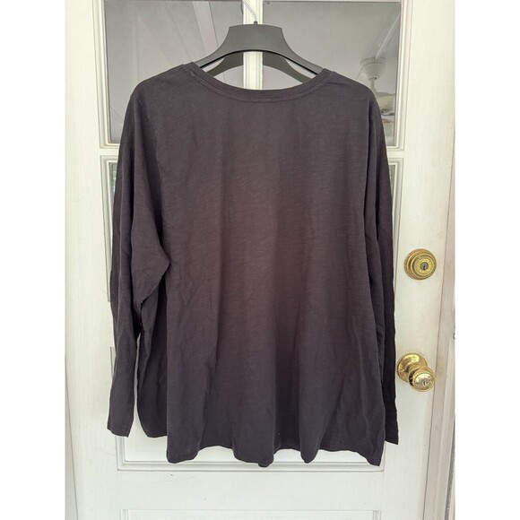 Sonoma T-Shirt Plus Sz The Everyday Tee V-Neck Long Sleeve Black 3X Women's New - Picture 6 of 8